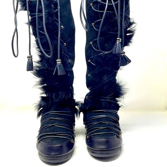 Emilio Pucci Shoes - Emilio Pucci Black Shearling Winter Boots